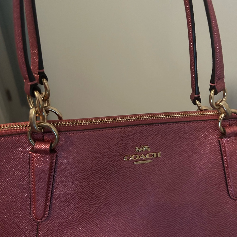 Coach Metallic Pink Shoulder Bag
